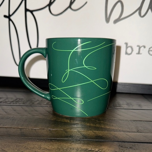 2020 Starbucks Coffee Co. Green Swirl Ceramic Coffee Tea 12oz. Mug Cup - Picture 3 of 9
